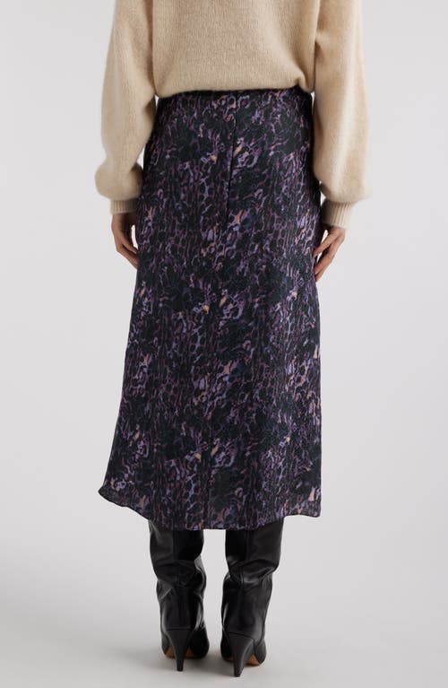 Shop Isabel Marant Lisanne Print Skirt In Dark Plum