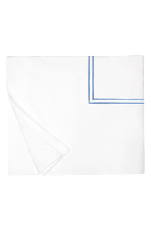 Sferra Grande Hotel Twin Duvet Cover In White/ocean
