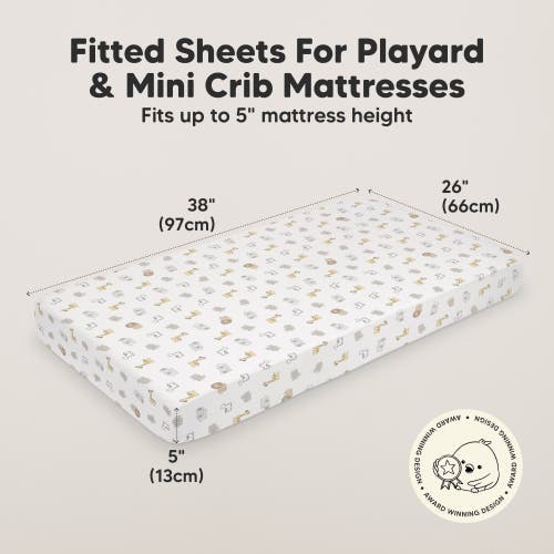 Keababies Soothe Fitted Mini Crib Sheet In Keasafari