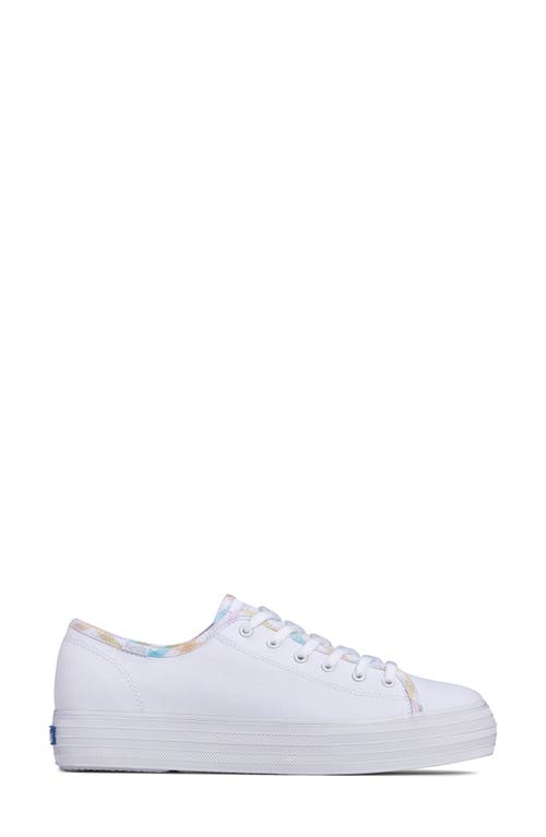 Shop Keds ® Triple Kick Platform Sneaker In White/multi Canvas