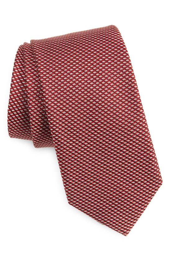 Shop Nordstrom Caldwell Mini Geometric Pattern Silk Tie In Red