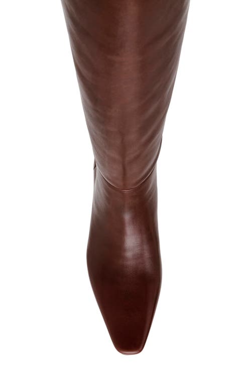 Shop Steve Madden Dagne Knee High Boot In Brown Leather