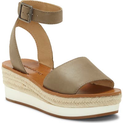 Lucky Brand Joodith Platform Wedge Sandal, Green