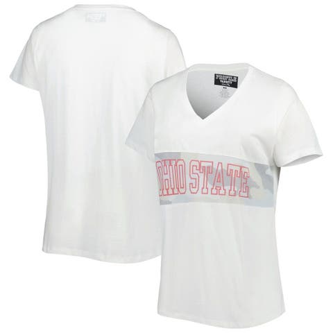 Women's G-III 4Her by Carl Banks White Texas Rangers Dot Print V-Neck Fitted T-Shirt Size: Small