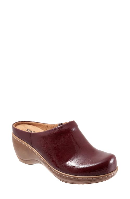 SoftWalk Madison Clog in Burgandy Patent at Nordstrom, Size 8