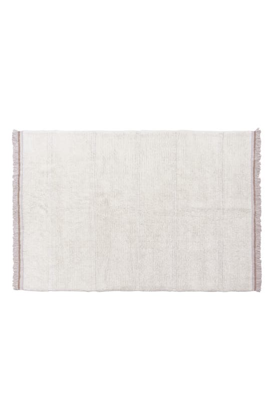 Lorena Canals Steppe Woolable Washable Wool Rug In White Tones