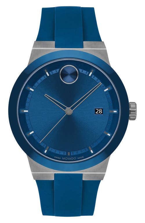 Movado Bold Fusion Silicone Strap Watch, 42mm in Blue 