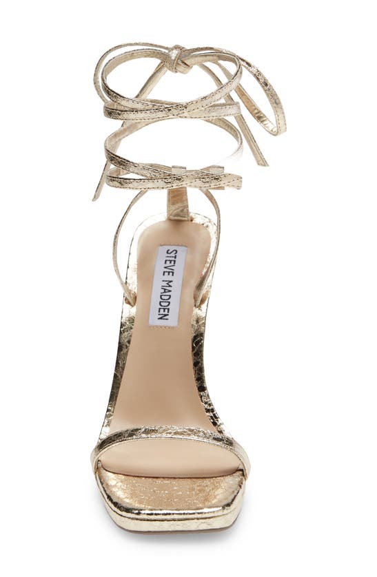 Steve Madden Lafayette Sandal In Gold Metal