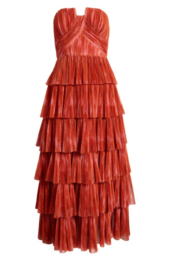 Hutch Plus Size Simi Gown In Orange Romantic Floral