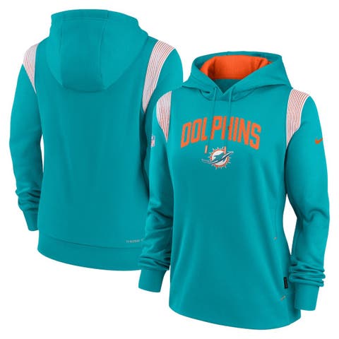 Mitchell & Ness - Miami Dolphins Vintage Arch Crop Hoodie in Faded Teal