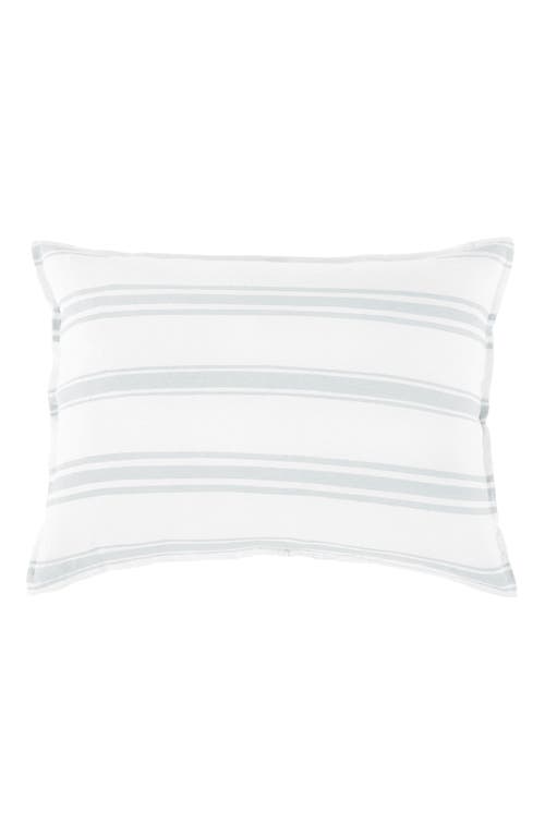 Shop Pom Pom At Home Big Jackson Linen Accent Pillow In White/ocean