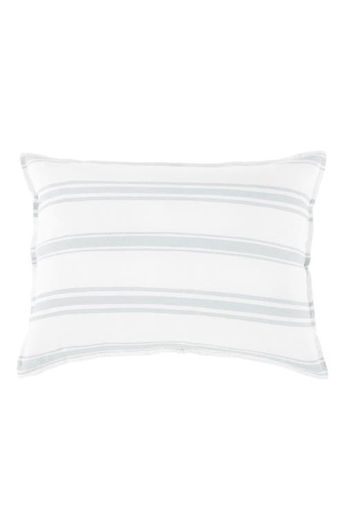 Pom Pom at Home Big Jackson Linen Accent Pillow in White/Ocean at Nordstrom, Size 28X36