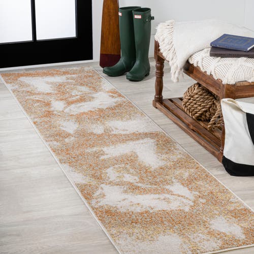 Jonathan Y Petalo Abstract Two-tone Modern Area Rug In Orange/beige/cream