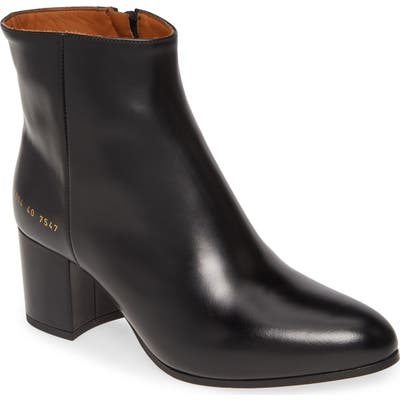 Common Projects City Block Heel Bootie, Black