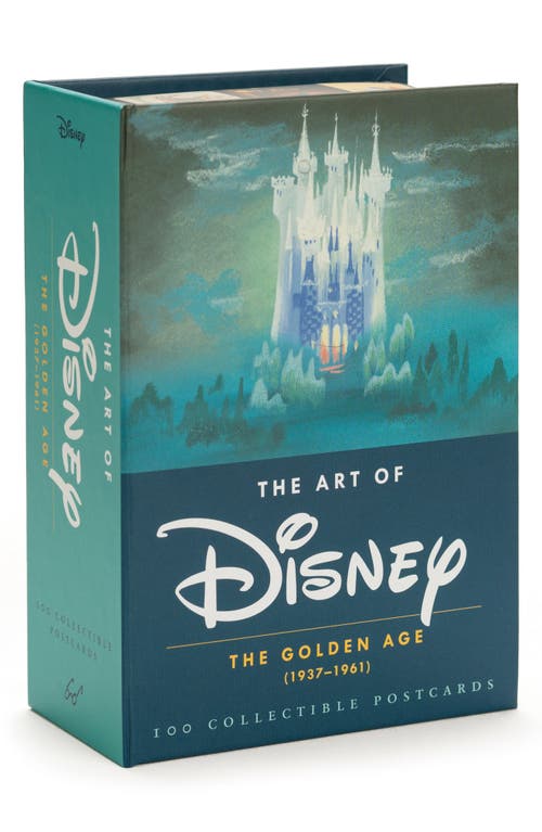 Chronicle Books 'The Art of Disney: The Golden Age (1937-1961) 100 Collectible Postcards' Box in Blue/Green Multi