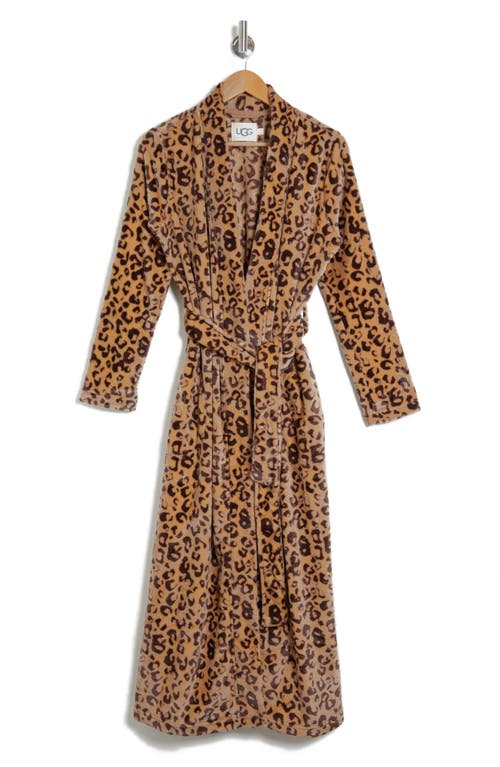 UGG(r) Marlow Double-Face Fleece Robe in Live Oak Leopard