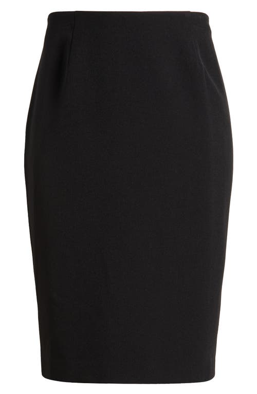 Kasper Skimmer Center Back Zip Pencil Skirt In Black