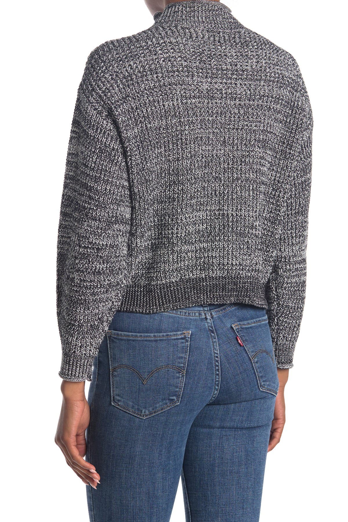 Abound Easy Stitch Ribbed Knit Mock Neck Sweater Nordstrom Rack 5078