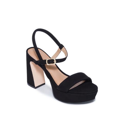 Black small platform heels hotsell