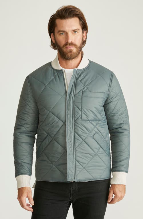 Robert Graham Reversible Quilted Bomber Jacket In Stone/stormy