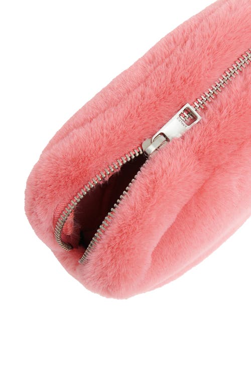 Apparis Noor Faux Fur Pouch In Geranium