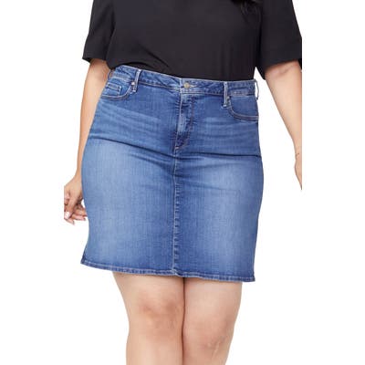 Plus Size Nydj Denim Skirt, Blue