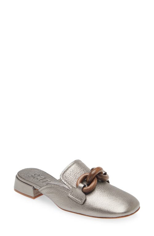 Shop Pedro Garcia Emalee Mule In Steel Petitgrain Lame