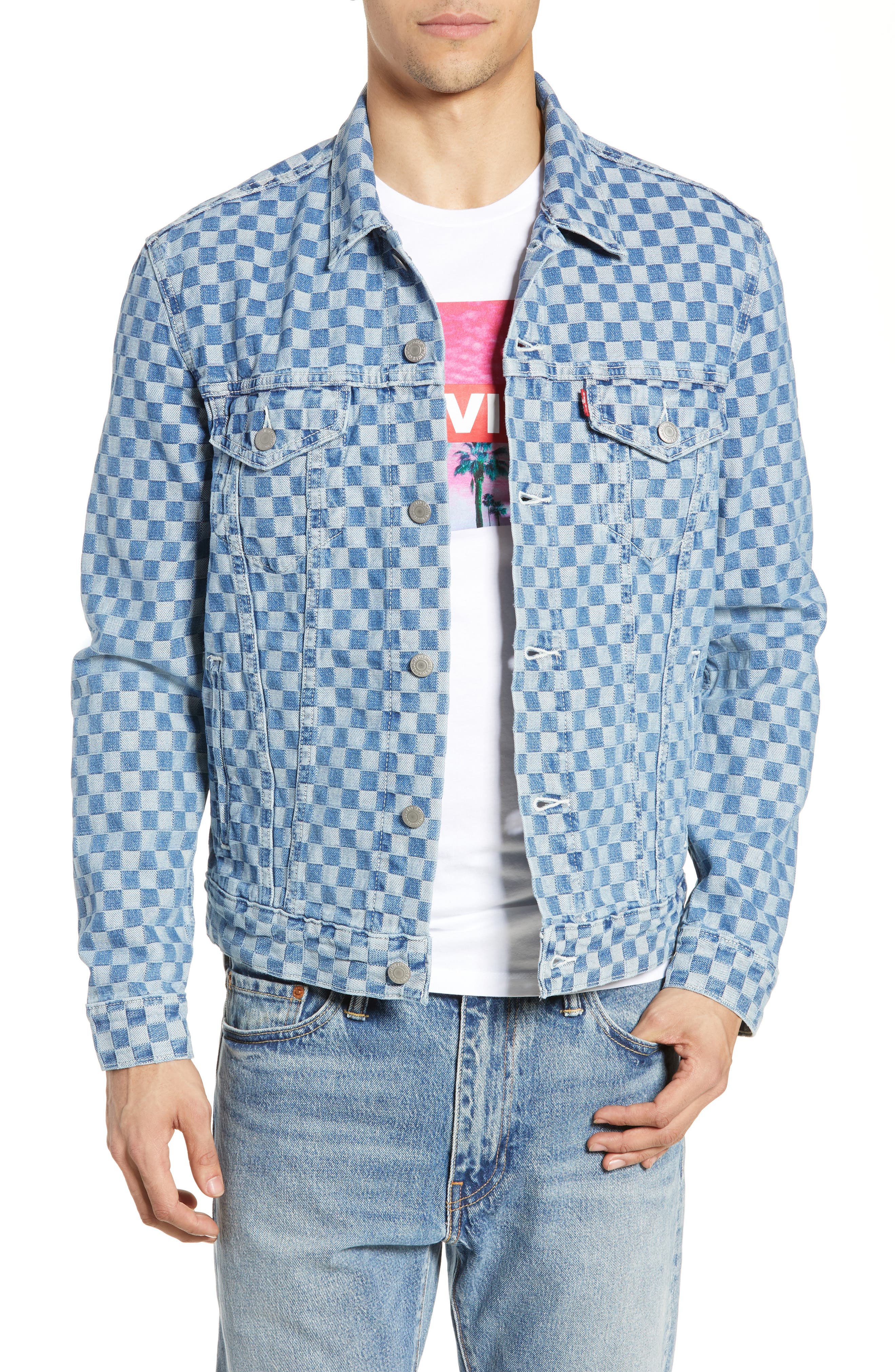 checkered trucker jacket