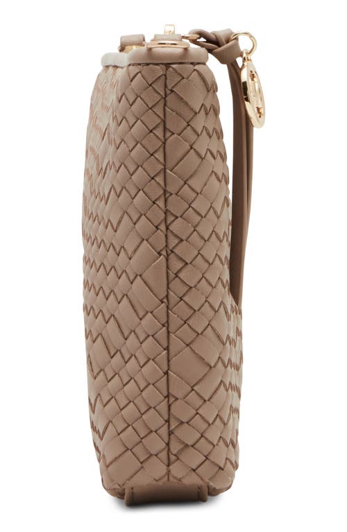 Anne Klein Grid Woven Crossbody In Truffle