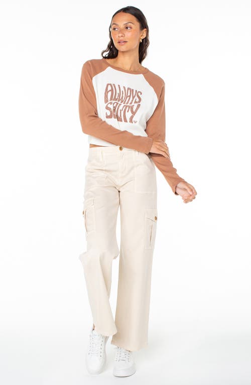 Roxy Always Salty Long Sleeve Graphic T-shirt In Carob Brown