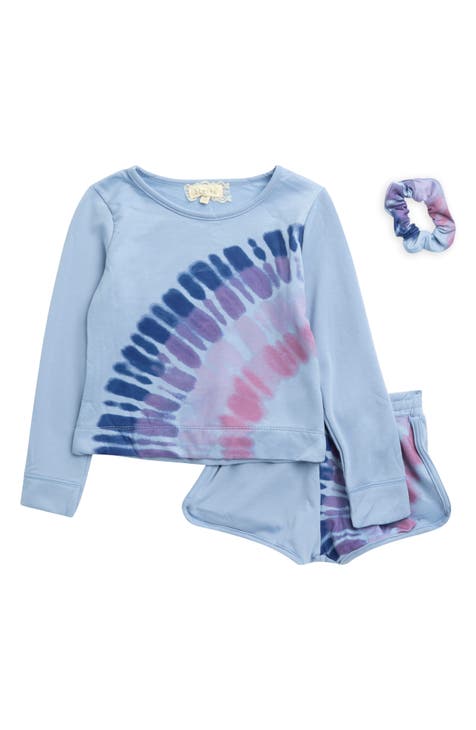  Tebbis Tie Dye Pajamas for Big/Tween Girls - Colorful Smiling  Face and Heart Pattern Long Sleeve PJ Set Kid Size 6: Clothing, Shoes &  Jewelry