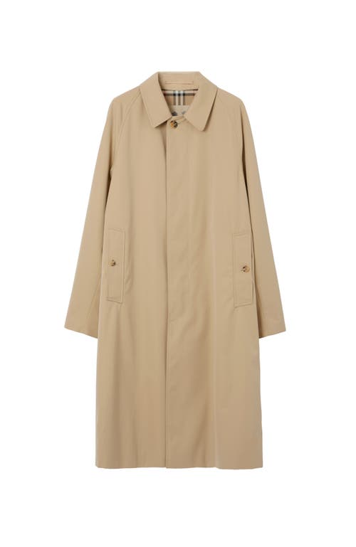 Shop Burberry Long Camden Heritage Car Coat In Honey