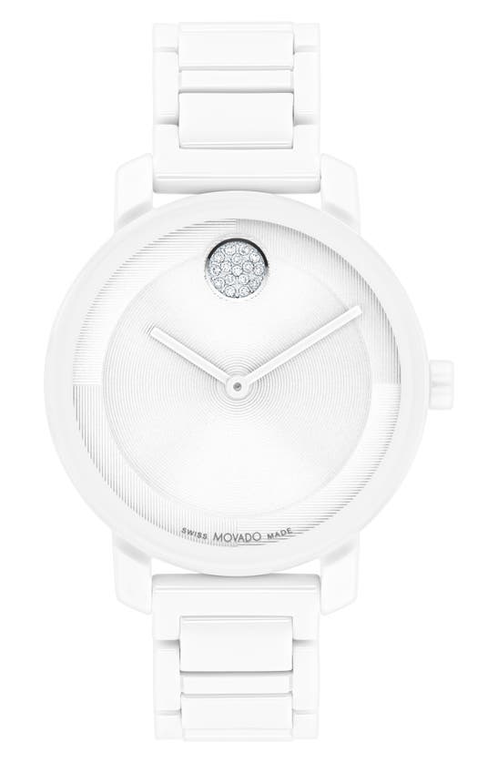 Shop Movado Bold Evolution 2.0 Bracelet Watch, 34mm In White