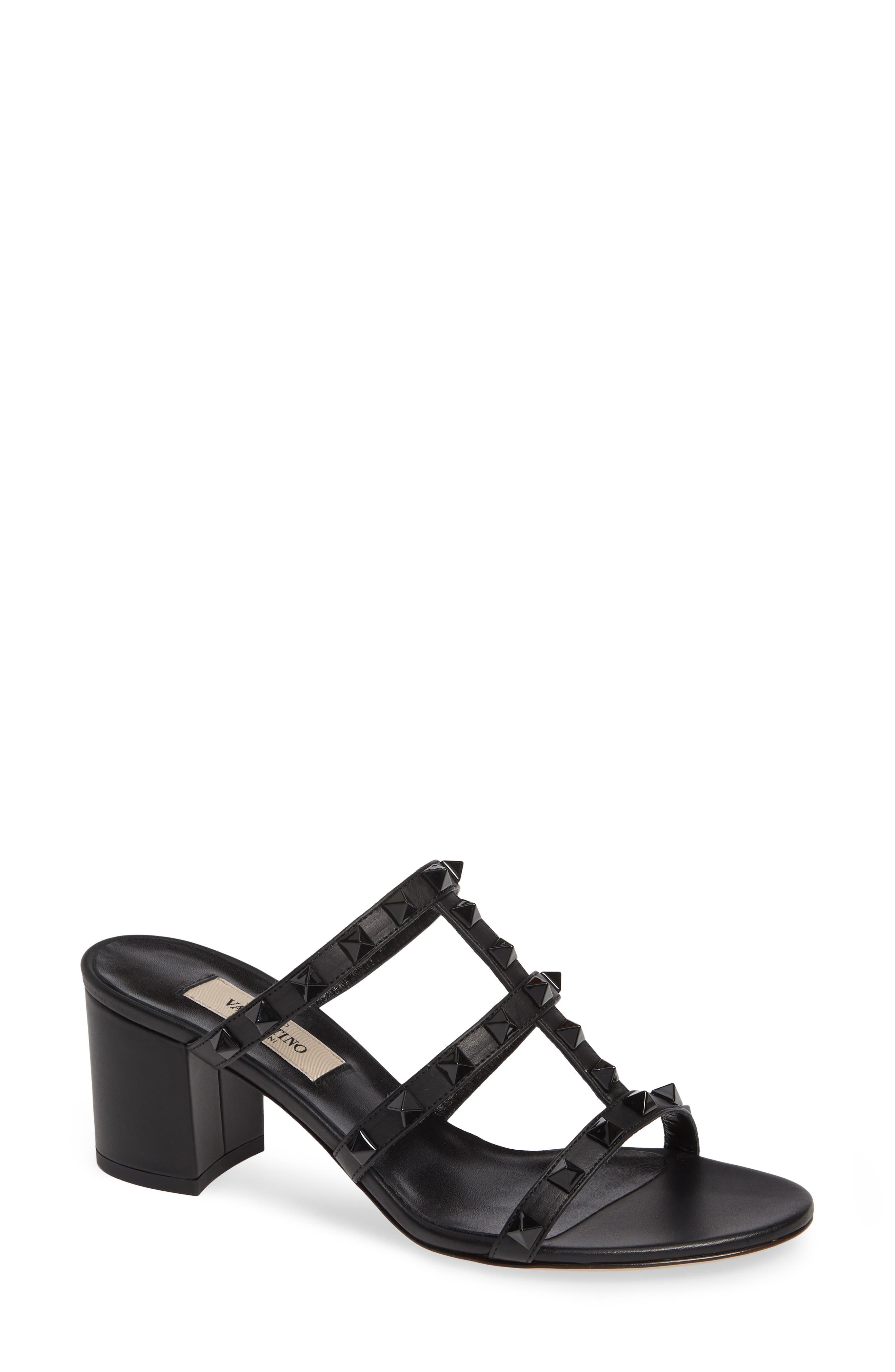 rockstud slide sandal valentino garavani