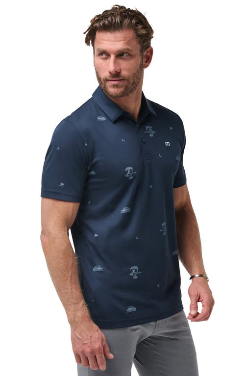 Shop Travismathew Beach Creature Polo In Total Eclipse