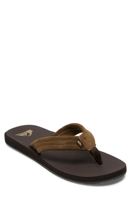 Quiksilver Carver Leather Sandal in Brown 1 Smart Closet