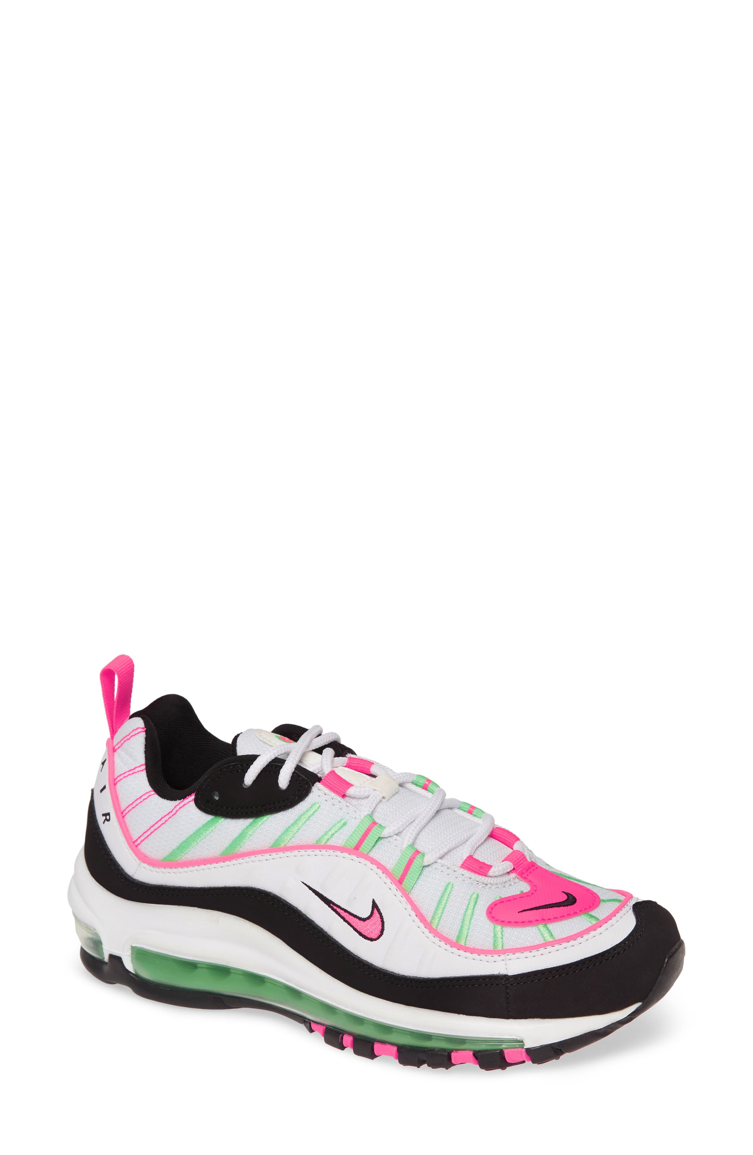 nike pink and green sneakers