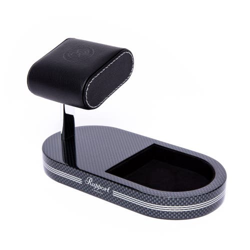 Rapport London Watch Stand With Tray In Carbon Fibre