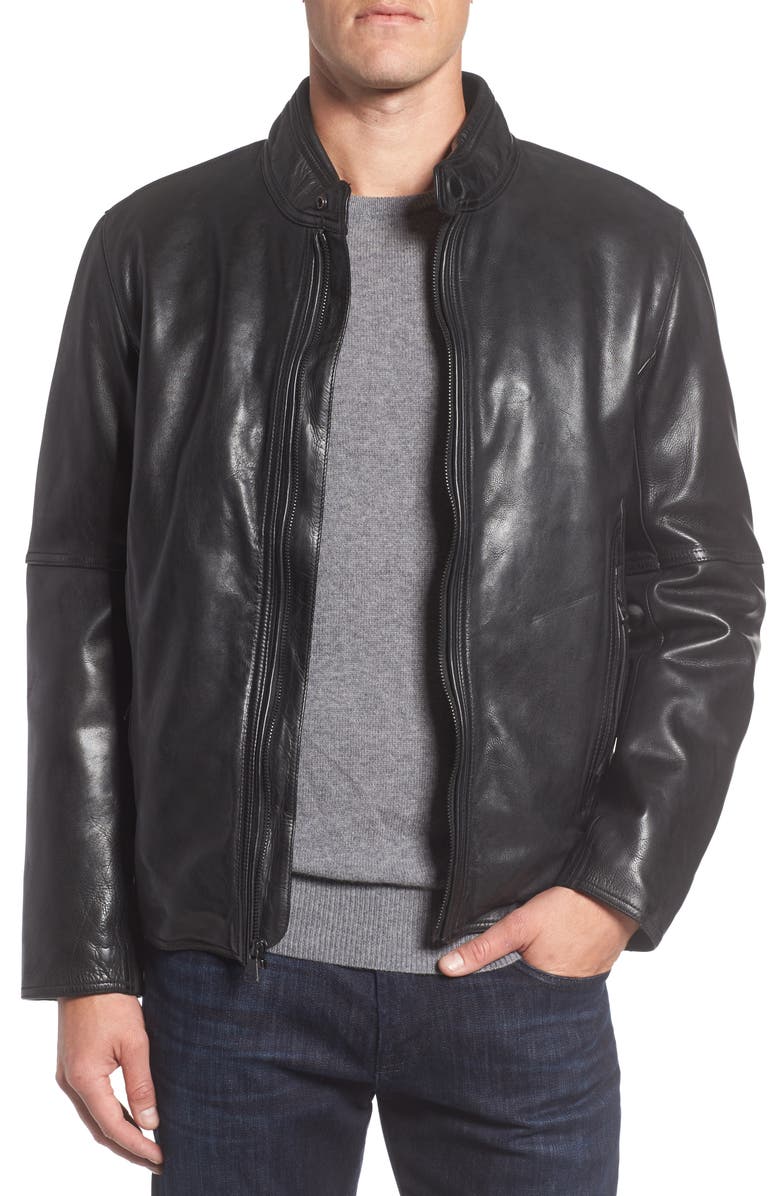 Marc New York Calfskin Leather Moto Jacket | Nordstrom