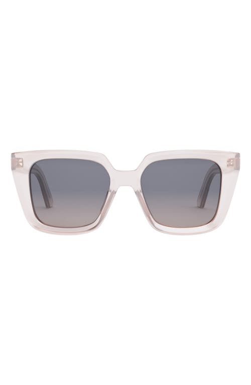 Dior 'midnight S1i 53mm Square Sunglasses In White