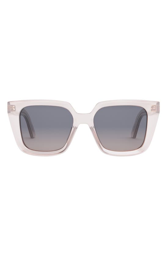 Dior Midnight S3i 53mm Gradient Square Sunglasses In Matte Pink / Blue
