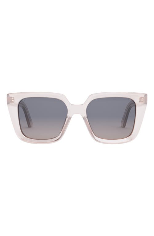 Shop Dior 'midnight S1i 53mm Square Sunglasses In Matte Pink/blue