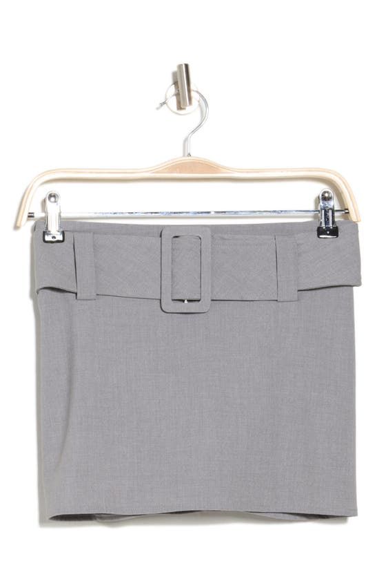 Abound Belted A-line Miniskirt In Grey Heather