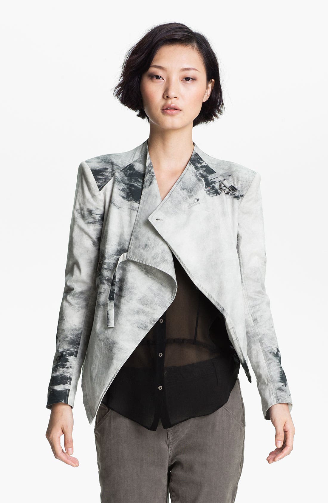 Helmut Helmut Lang Smudge Print Poplin Jacket Nordstrom