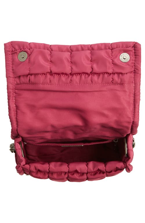 Steve Madden Bylon Quilted Crossbody Bag In Dark Fuchsia