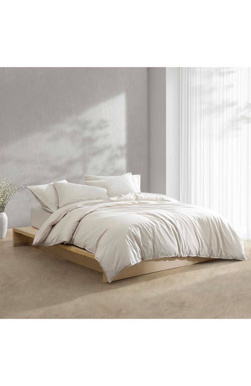 Calvin Klein Washed Percale Duvet & Shams Set In Beige/tan