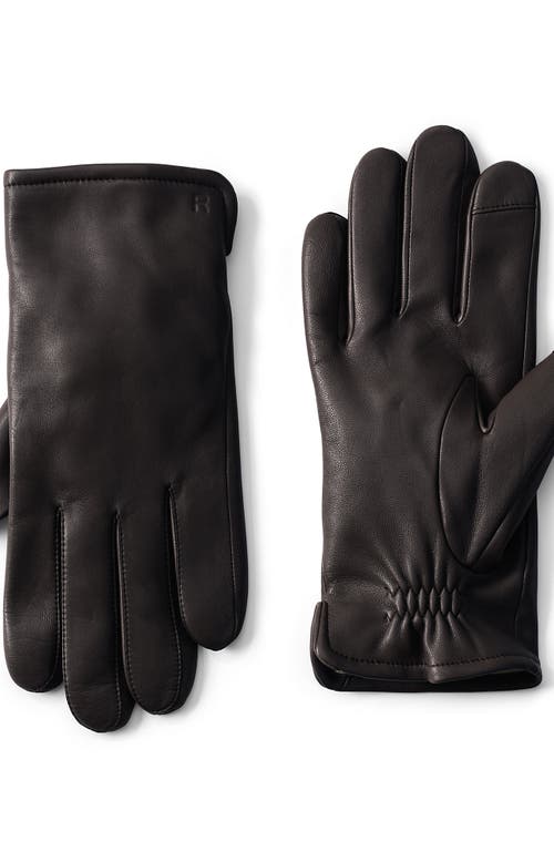 Shop Lands' End Cashmere Lined Ez Touch Leather Glove In Brown