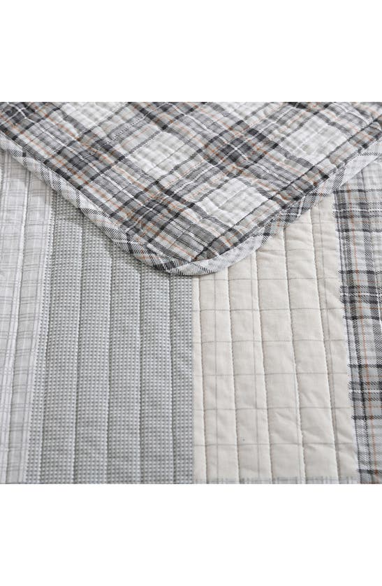 Eddie Bauer Fairview Cotton Quilt 3-piece Set In Grey