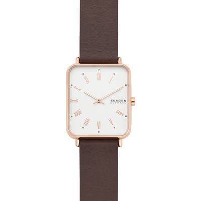 Skagen Ryle Leather Strap Watch, 31mm