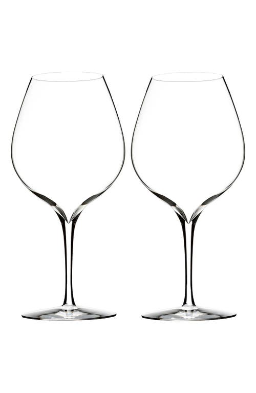 Shop Waterford 'elegance' Fine Crystal Merlot Glasses In Clear